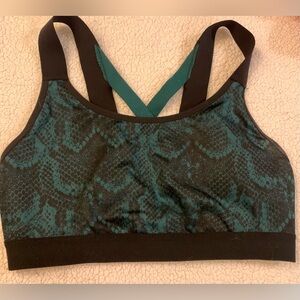 Champion Black and Teal Sports Bra